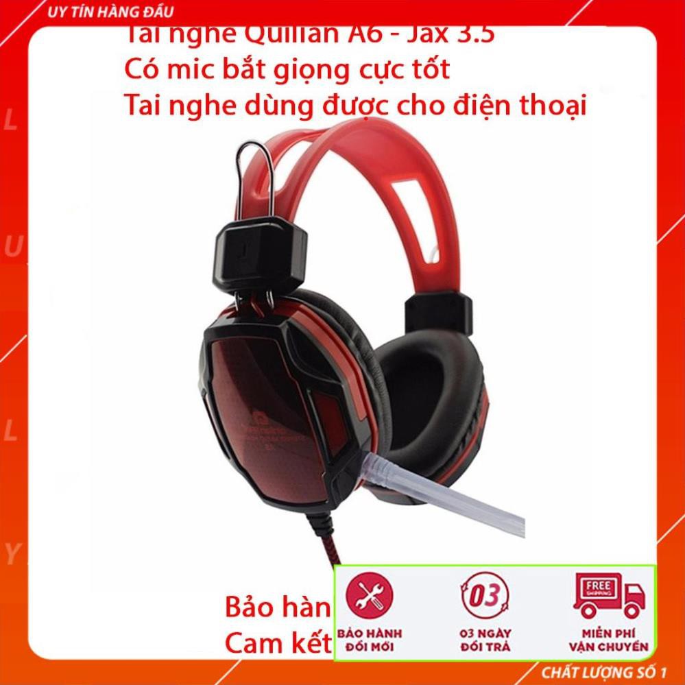 Tai Nghe Gaming Qinlian A6 Jack 3.5 - Có Mic Bắt Giọng Cực Tốt - Âm Thanh Sống Động