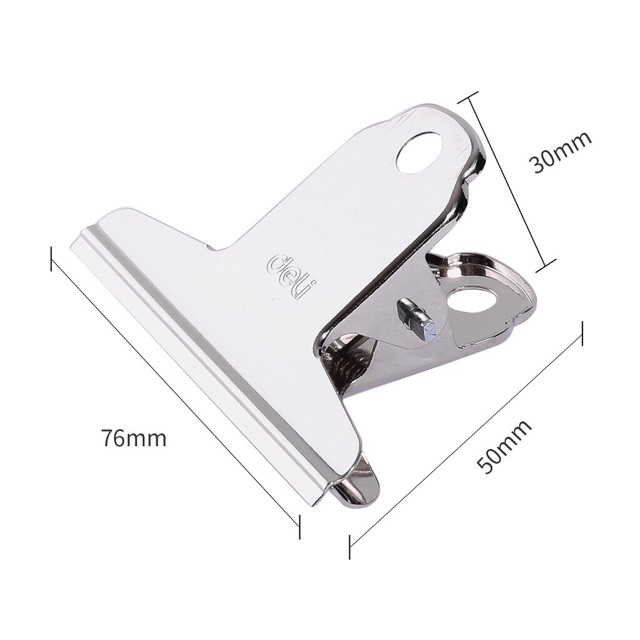 Kẹp inox Deli 9533 76mm (vỉ 4 chiếc)