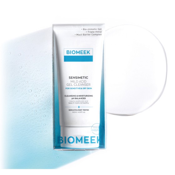 Gel rửa mặt Biomeek dành cho da nhạy cảm Biomeek Sensimetic Mild Acid 120ml