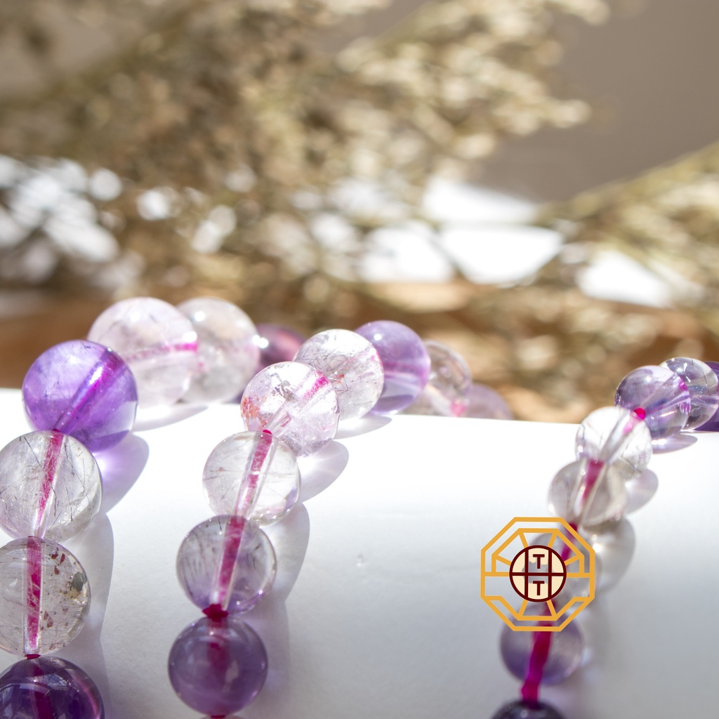 Vòng Tay Phong Thuỷ Đá Supper Sevenn Tự nhiên [TẶNG HỘP GỖ] nữ mệnh Kim Mộc Thuỷ Hoả Thổ - Phong Thủy Tây Tạng