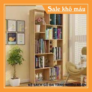 KỆ SÁCH GỖ CHỮ U ĐỂ SÀN NHIỀU TẦNG CAO CẤP