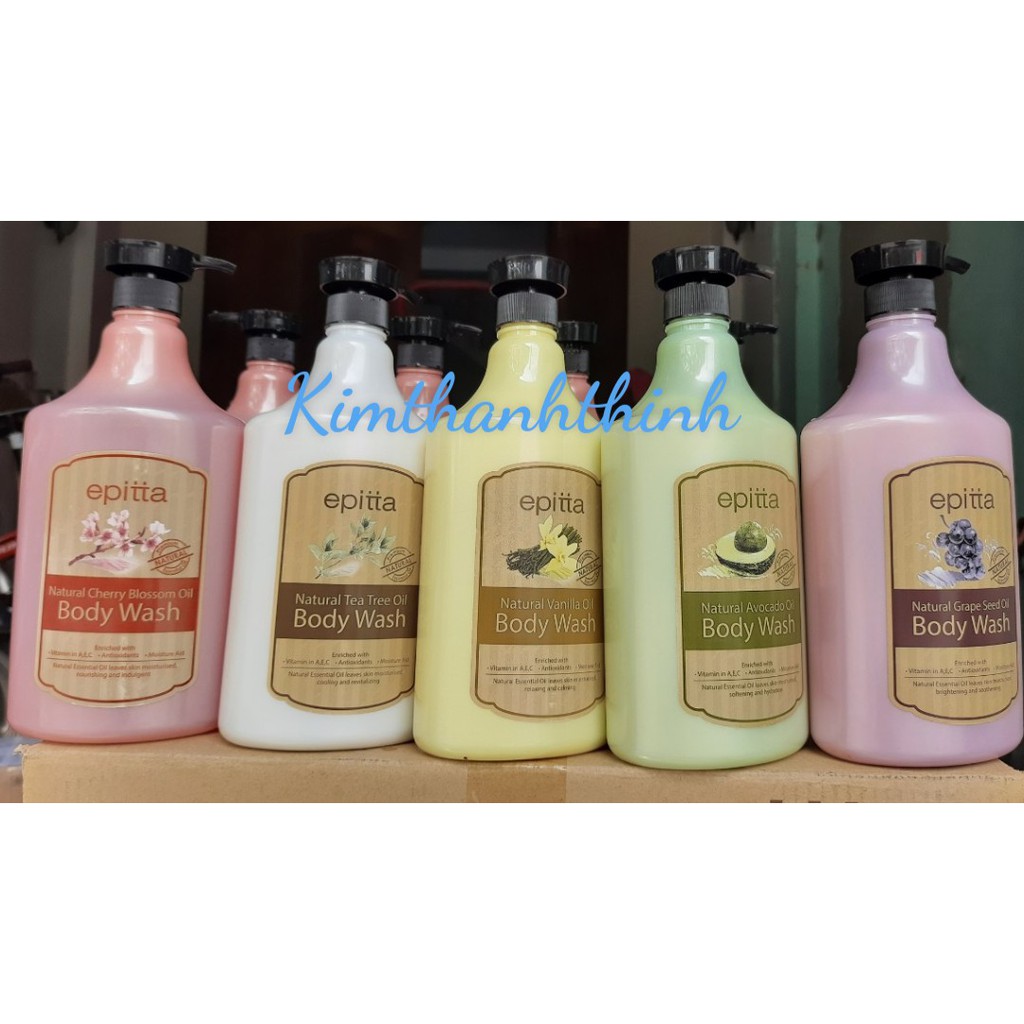 Sữa tắm dưỡng trắng da cao cấp EPITTA chai 1200 ml