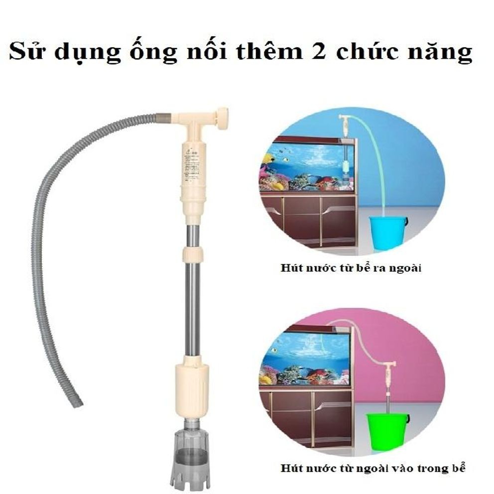 [ CÓ VIDEO ] Máy Hút Cặn Bể Cá chạy điện và pin AS615A - AS615B đa năng 2 IN 1 loại tốt