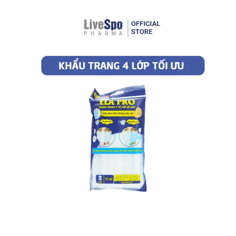 [GIFT] COMBO: 1 Túi Tăm chỉ nha khoa Okamura Và 1 Túi Khẩu trang y tế Ela Pro LiveSpo 10 chiếc/ túi