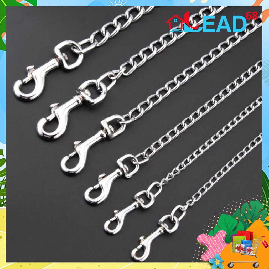 dây xích dắt cún đi dạo , có tay cầm màu đỏ tiện dụng (đủ kích cỡ ) ⭐