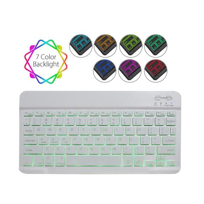 Bao Da Kèm Bàn Phím Bluetooth Không Dây + Giá Đỡ + Chuột Cho Samsung Galaxy Tab A7 Lite 8.7 Sm-T220 T225