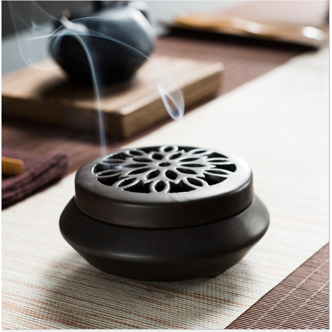 Combo 2 Lư xông trầm gốm sứ