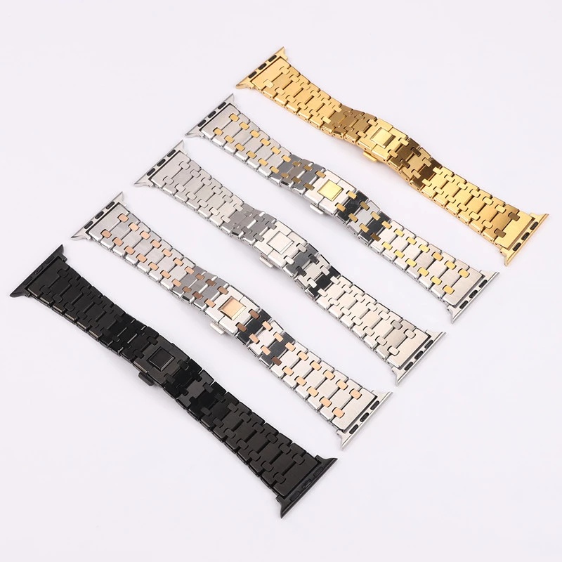 Dây Đeo Inox Vỏ Bảo Vệ Cho Đồng Hồ Apple Watch 7 45mm 41mm 40mm 44mm 42mm 38mm smart watch