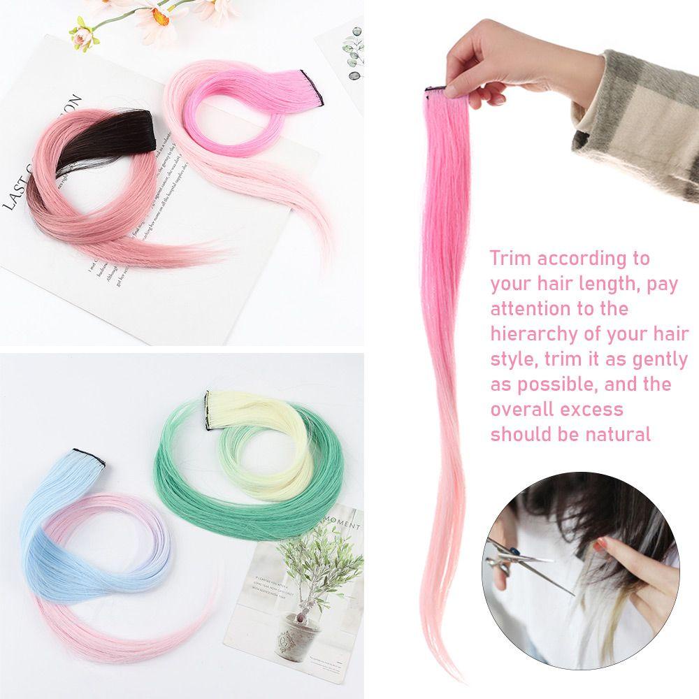 Bộ Tóc Giả Bằng Sợi Tổng Hợp Kháng Nhiệt Màu Sắc Gradient