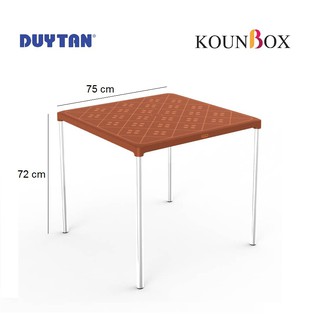 Bàn nhựa vuông chân inox cao cấp Duy Tân ( 75 x 75 x 72 cm)