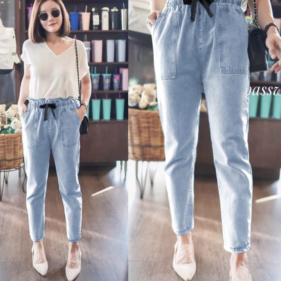 Giao Hàng Miễn Phí (RA-1277)|Cassa Quần Jeans Nam Rút Dây Có Túi/Quần Baggy Phiên Bản Tuyết