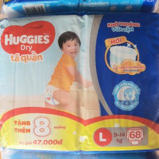 (Size M74 tặng thêm 8 miếng) Tã quần Huggies Size M74/ L68/ XL62/ XXL56