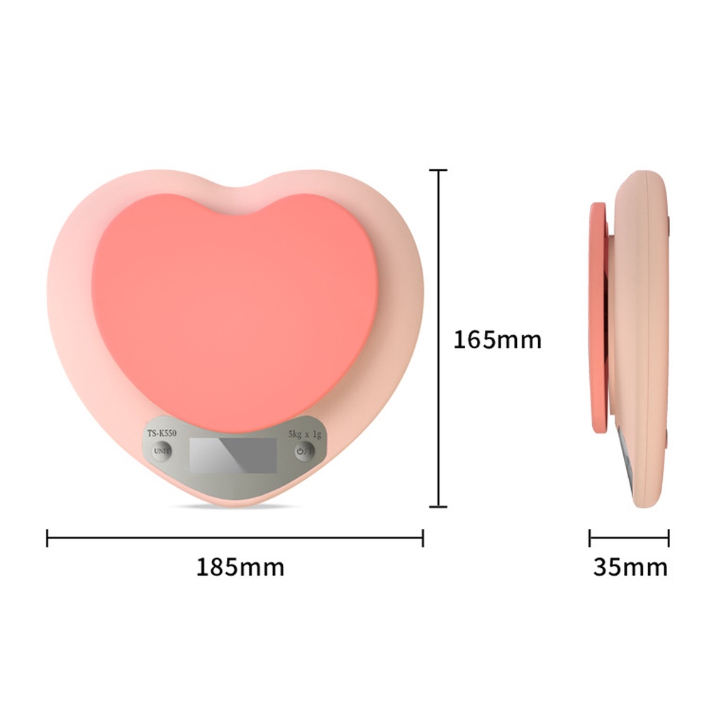 Cân điện tử hình trái tim màu hồng