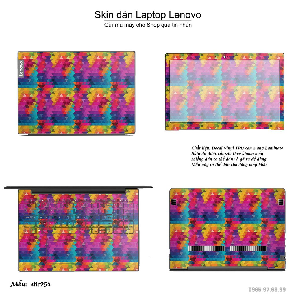 Skin dán Laptop Lenovo in hình spectrun - stic254 (inbox mã máy cho Shop)