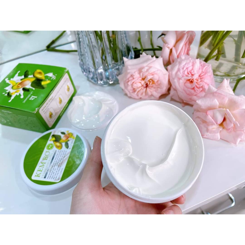 Kem body bơ lá organic giúp da trắng sáng không gây bết rít, ko lộ vân kem, làm trẻ hóa làn da, kèm quà tặng