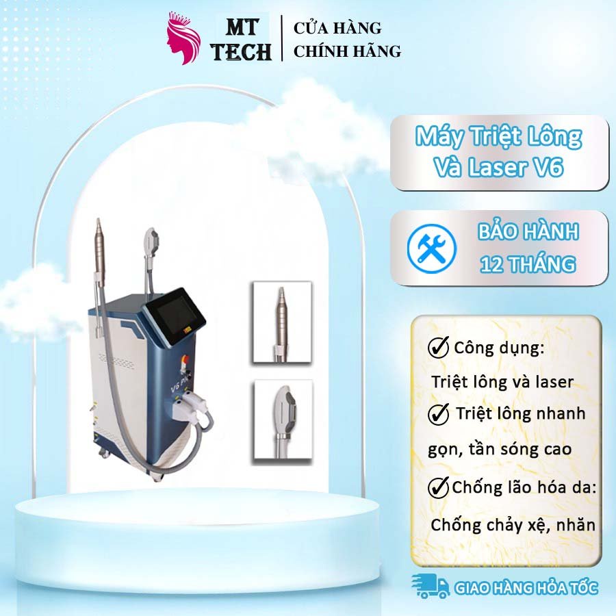 [Bảo Hành 24 Tháng] Máy Triệt Lông Và Laser V6 Chuyên Dùng Trong Spa Tmv