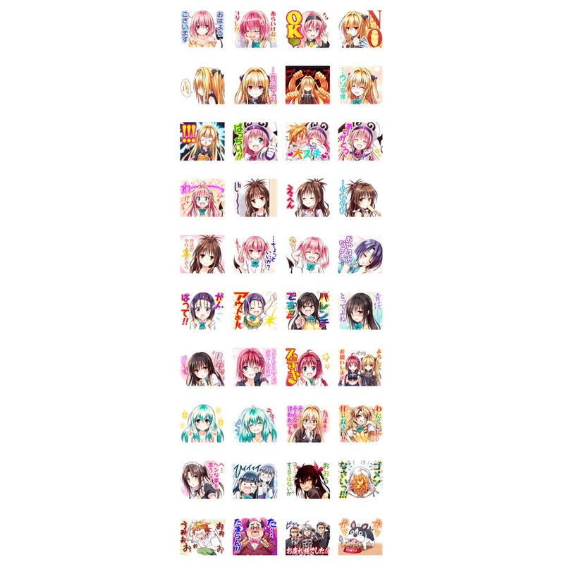 combo 30-60 sticker to love ru ép lụa decal bóc dán / hình dán anime to love ru