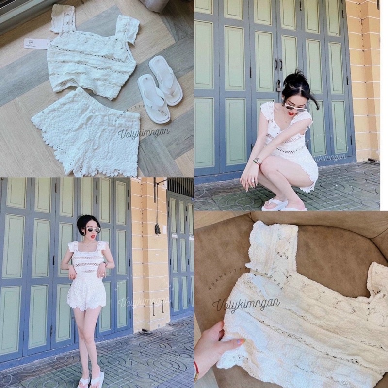 Áo Đan móc khuy gỗ siêu hot hit hè này