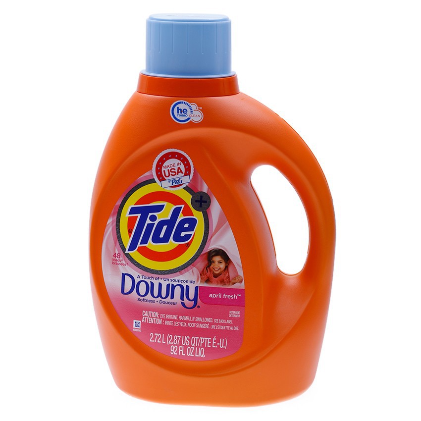 Nước giặt Tide hương Downy April Fresh 2.72L 92OZ - Hàng Nhập USA