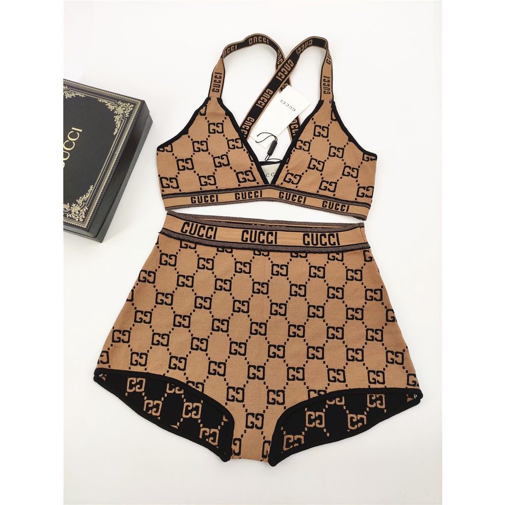 Sang Trọng Bộ Đồ Bơi Dệt Kim In Logo gucci Quyến Rũ Cho Nữ