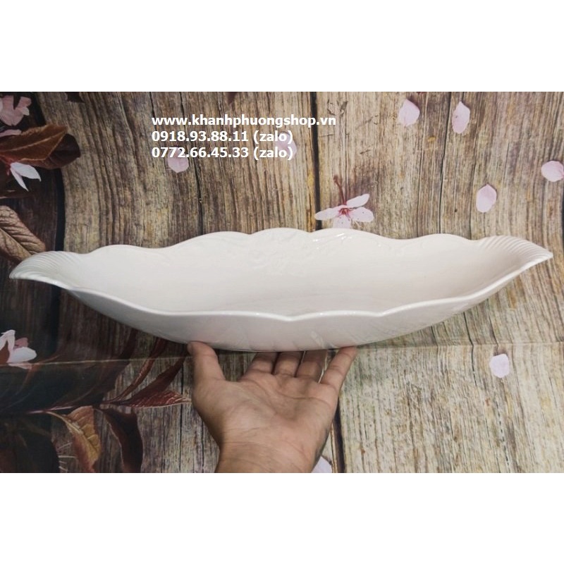 Dĩa thuyền đựng trái cây sứ Minh Long - dĩa thuyền đựng trái cây minh long