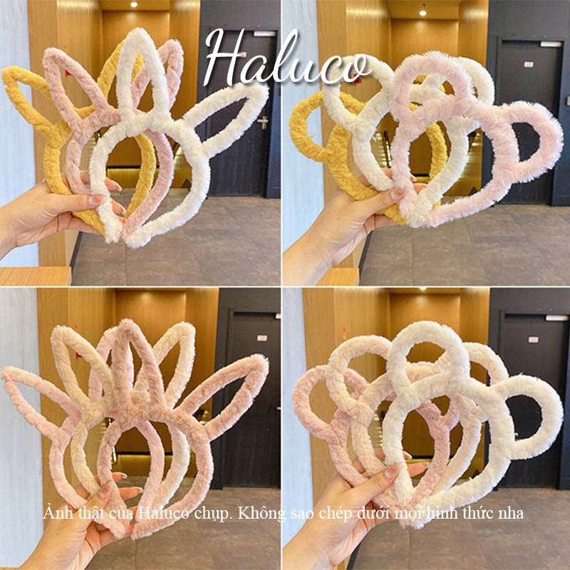 Băng đô rửa mặt cài tóc tai mèo tai thỏ cute thời trang Hàn Quốc dễ thương Haluco accessories BT01