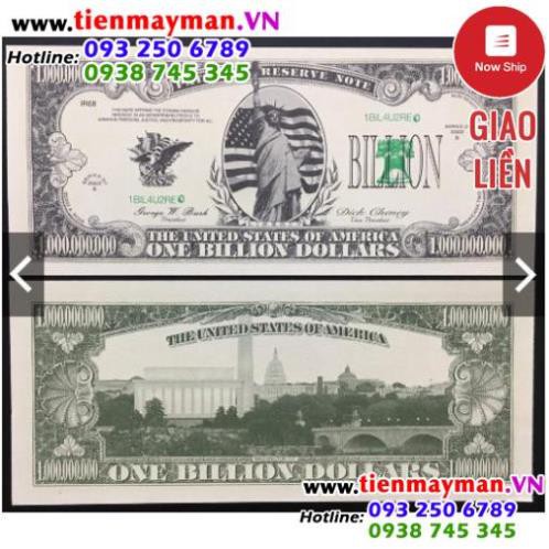 [RẺ HƠN] Combo 2 tờ tiền Kỷ niệm mệnh giá 1 Tỷ Đô hình tượng Nữ Thần Tự Do - Play Money.