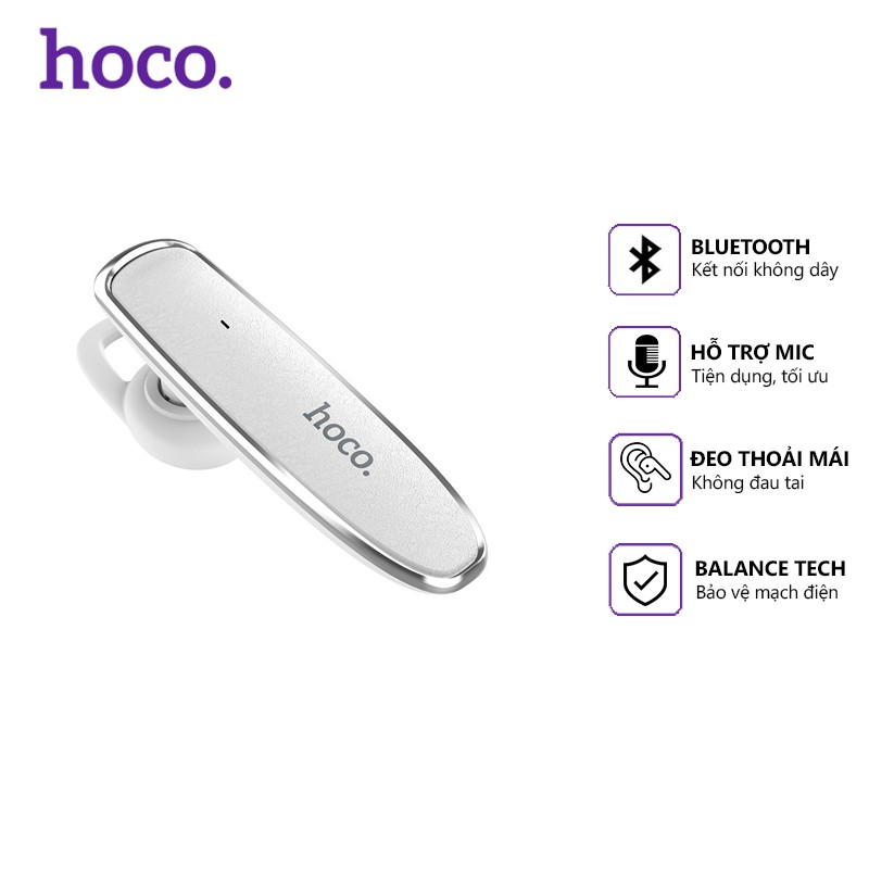 [Mã 2404EL10K giảm 10K đơn 20K] Tai nghe Bluetooth Hoco E29 V4.2 hỗ trợ mic, tương thích nhiều thiết bị