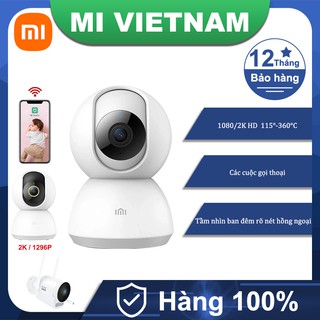 Máy ảnh giám sát Xiaomi IP Camera 1080P/2K 1296P HD 360 ° WiFi Night Vision Webcam Bảo hành 12 tháng