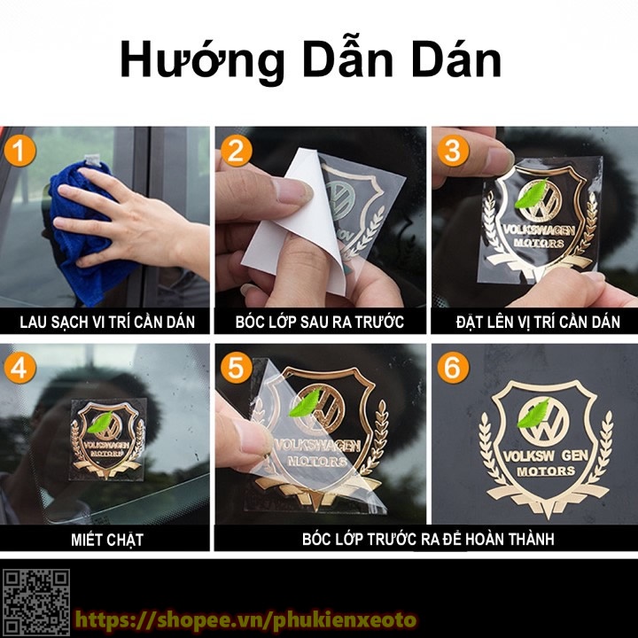 Logo bông lúa trang trí xe ô tô, xe máy các hãng xe