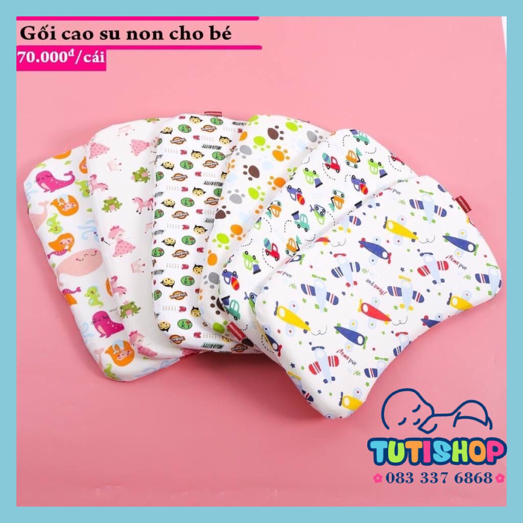 Gối cao su non chống bẹp đầu cho bé sơ sinh