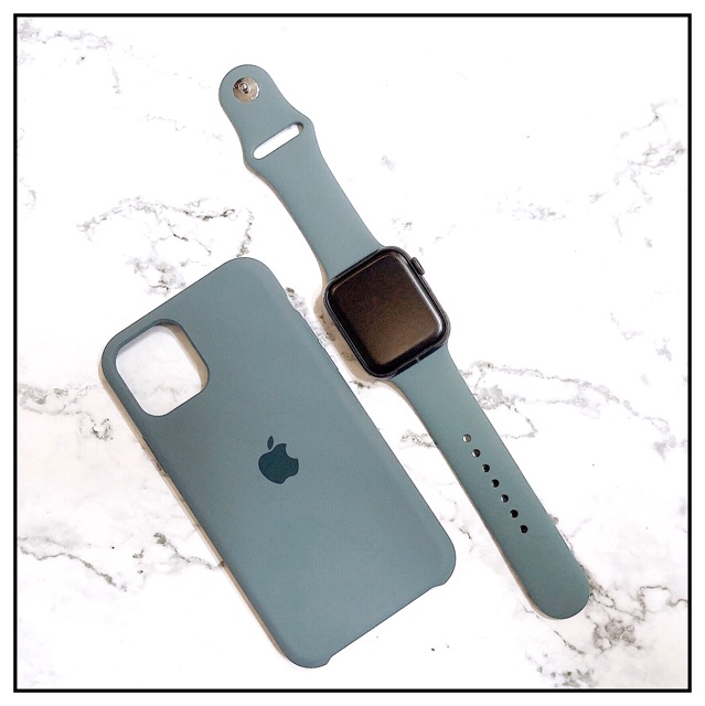 Dây cao su Apple Watch Silicon Pine Green
