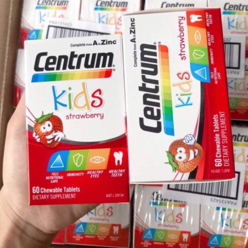 Kẹo nhai Vitamin Centrum Kids Úc cho bé từ 3 tuổi