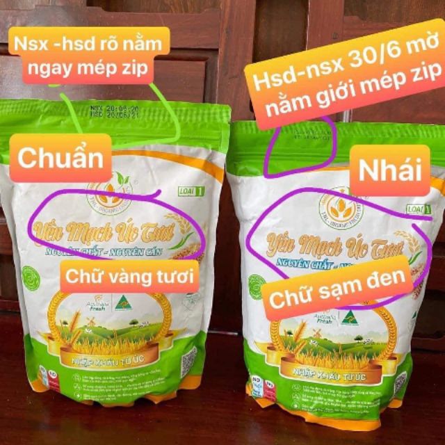 [Kèm quà tặng + thực đơn] 1kg yến mạch Úc tươi loại 1 cán vỡ | BigBuy360 - bigbuy360.vn