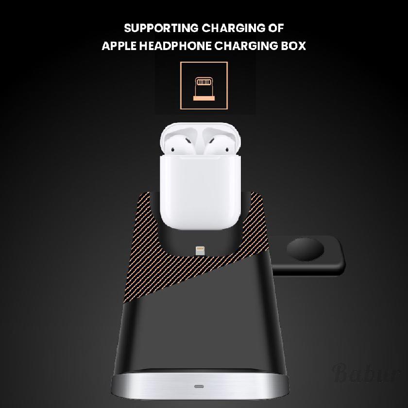 Bộ Tai Nghe Không Dây 3 Trong 1 Cho Apple Airpods Iphone 8 Plus X Xr Xs Và Samsung S9 S8 S7