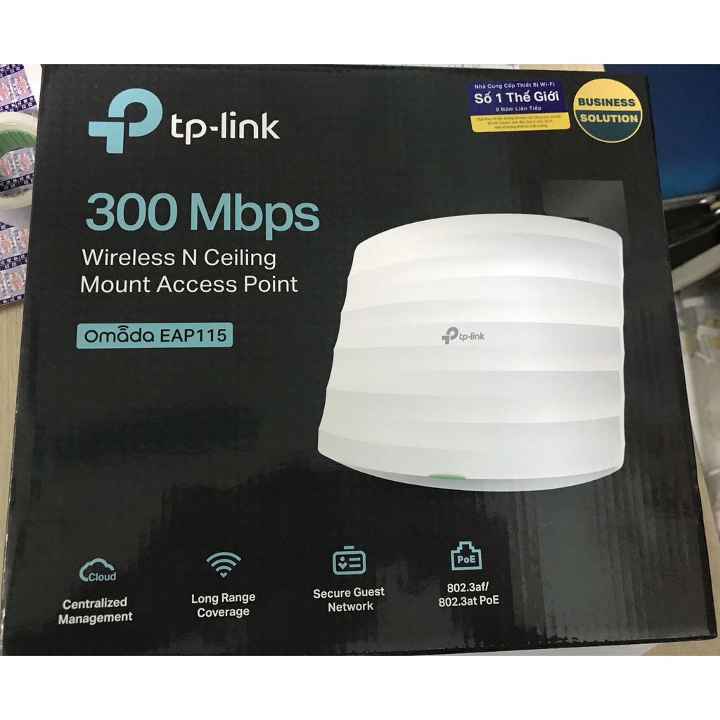 Bộ Phát Sóng Wifi Gắn Trần Tplink EAP115 - Hàng Chuẩn Hãng