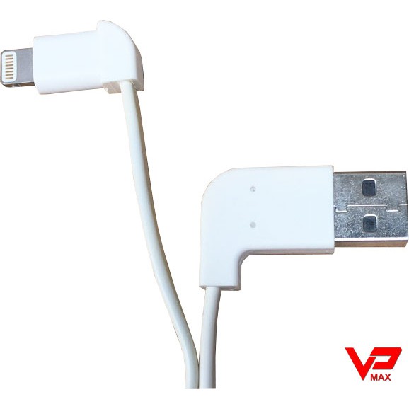 ( Tặng đầu usb đực ) Đầu cáp nối Lightning Chữ L dùng cho máy tính có kèm chíp MFI hỗ trợ sạc nhanh tặng đầu usb đực