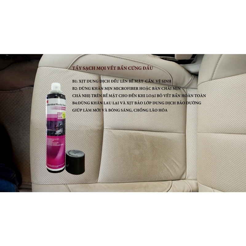 Chai Xịt Bọt Vệ Sinh Nội Thất Ô tô, Nhựa Taplo - Làm Sạch Ghế Da, Nỉ - Vệ Sinh Sofa - Tẩy Ghế Sofa 3M chính hãng