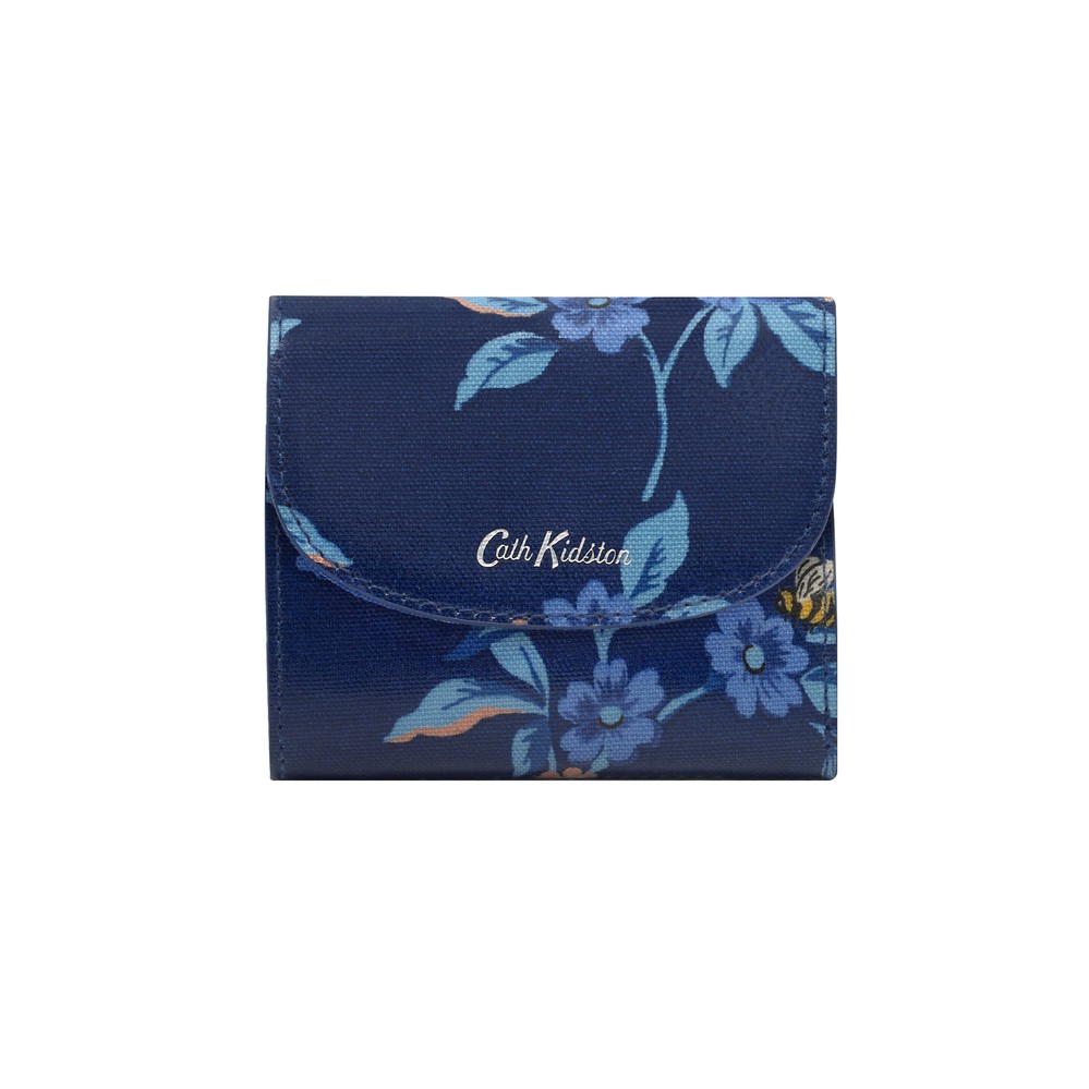 Cath Kidston - Ví cầm tay Small Foldover Wallet Greenwich Flowers - 984904 - Midnight Blue