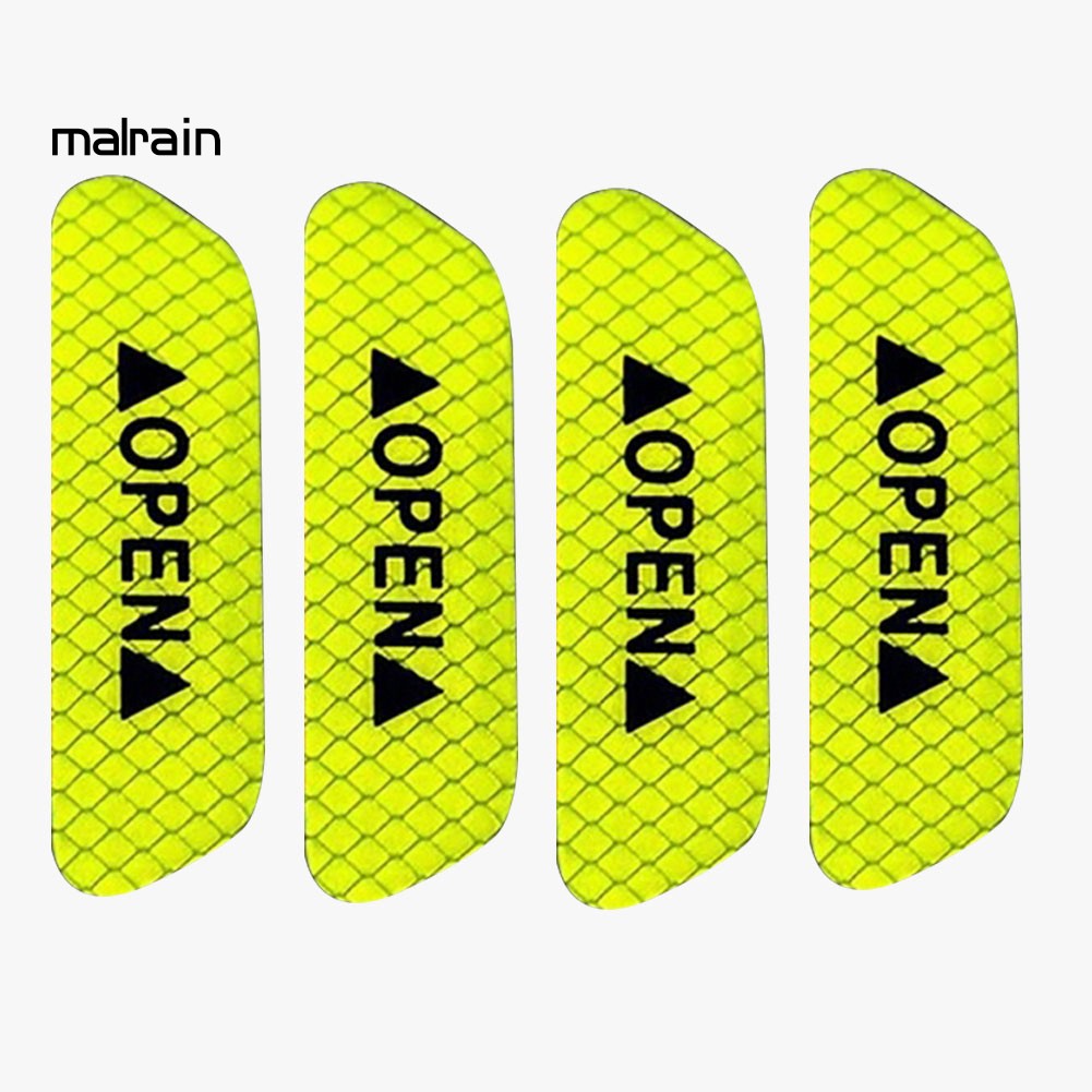 Bộ 4 Đề Can Phản Quang Cảnh Báo Mở Cửa Xe Hơi