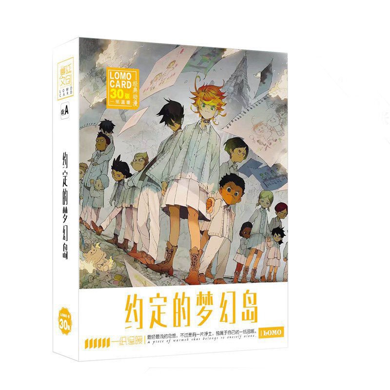 Hộp ảnh 30 tấm lomo in hình THE PROMISED NEVERLAND MIỀN ĐẤT HỨA anime chibi