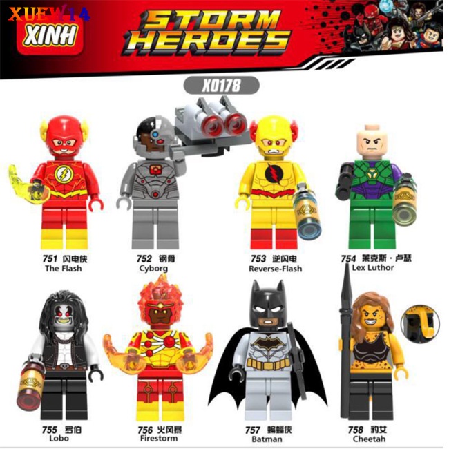 Ng DC Comics Mô Hình Lego Nhân Vật Siêu Anh Hùng Người Dơi Superman Đèn Lồng Xanh Lá Flash Lắp Ráp Tòa Nhà Công Lý
