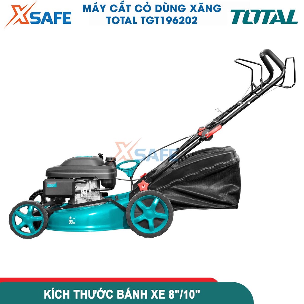 Máy làm vườn dùng 3.5KW/4.8HP TOTAL TGT196202, động cơ 4 thì 3 chức năng, xả bên, phủ, xả sau, sàn thép chắc chắn