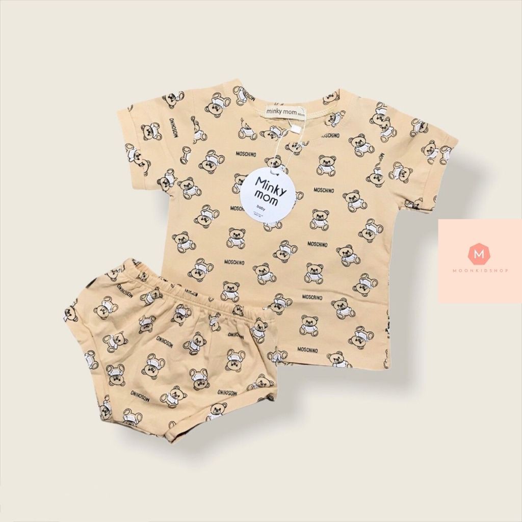 Quần áo cho bé 🐻đẹp mê ly🐻Bộ Chip Gấu cho bé từ 4-16kg chất thun Cotton 100% Thấm Hút Mồ hôi cực tốt