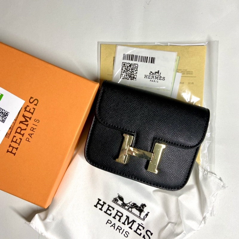 Herme $CONSTANCE Ví Vàng Đen / Túi / Túi Sling Bag / Túi Xách Hermes X S / Ví