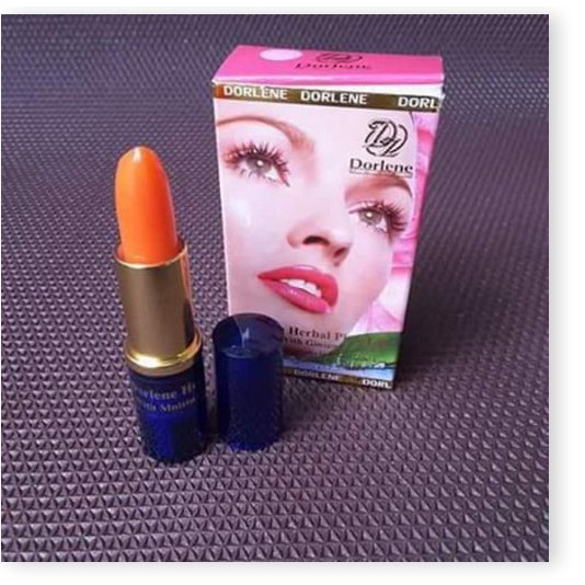 Bộ 2 Son sâm DORLENE HERBAL PINK LIP Thái Lan lên màu đẹp tự nhiên giúp ngăn ngừa thâm môi hiệu quả, giúp môi hồng hào