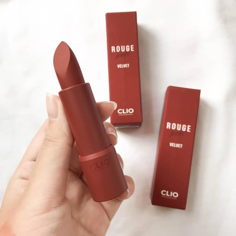 Son thỏi Clio Rouge Heel V.elvet lên màu đẹp, bám màu tốt - CSTOREVN