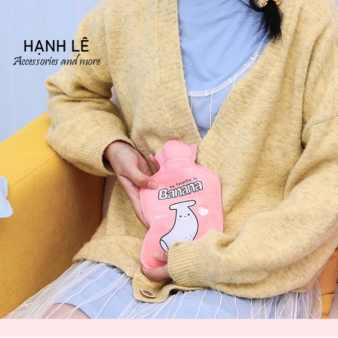 Túi chườm nóng đau bụng kinh phủ lông nhung họa tiết hoạt hình lưu thông khí huyết chườm nóng chườm lạnh giảm sưng