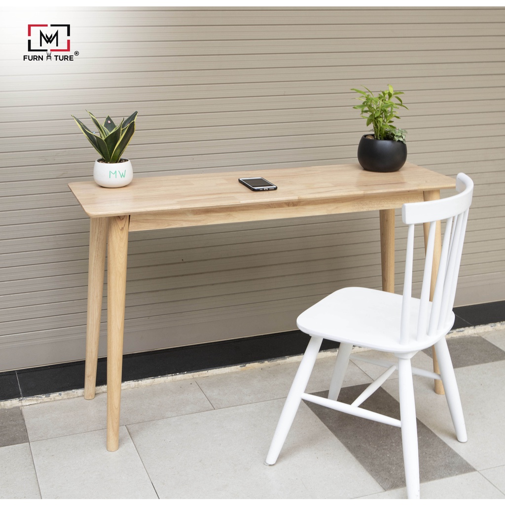 LONG TABLE-bàn làm việc gỗ cao su 100% lắp ráp tiện lợi nhiều màu - MW FURNITURE