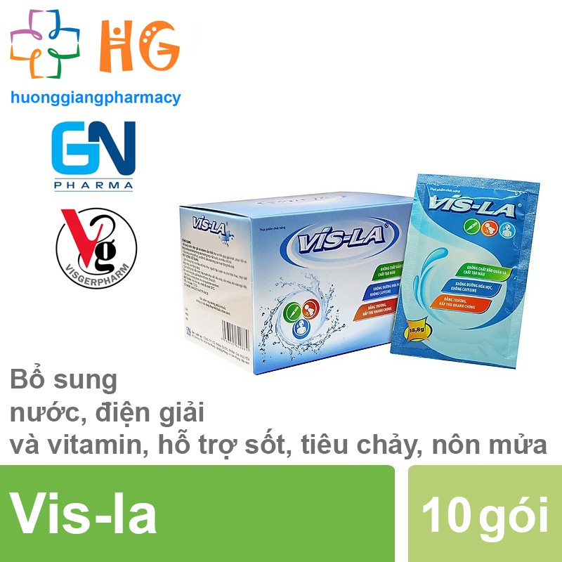 Vis-la - Bổ sung nước, điện giải, vitamin (Hộp 10 gói)